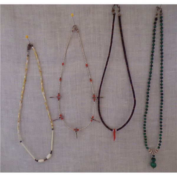 4 Native American Navajo Choker Necklaces