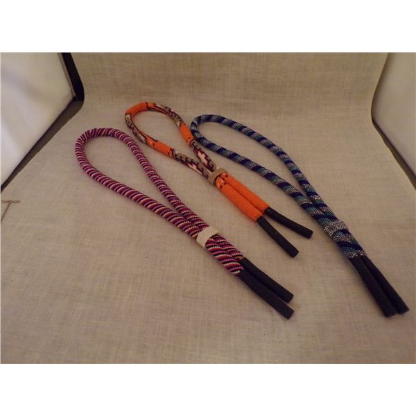 3 Native American Beaded Eyeglass Holders
