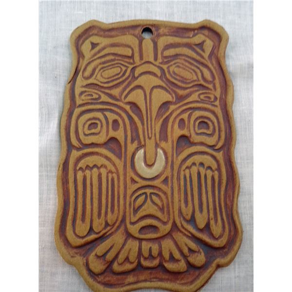 Northwest Coast Style Stoneware Pottery Plaque