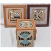 Image 1 : 4 Navajo Sand Painting Collectibles