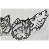 Image 3 : Metal Art Howling Wolf Wall or Fence Decor