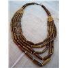 Image 1 : 5 Strand Bone and Wood Bead Necklace