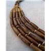Image 2 : 5 Strand Bone and Wood Bead Necklace