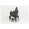 Image 1 : Rustic Metal Art Hen with 4 Chicks