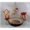 Image 1 : 4 Pieces of Native American & Mexican Pottery