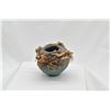 Image 1 : Zuni Turquoise Encrusted Fetish Pot