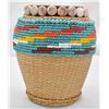 Image 1 : Hand Beaded Wicker Pottery Jar by K Kills Thunder