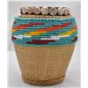 Image 2 : Hand Beaded Wicker Pottery Jar by K Kills Thunder