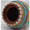 Image 4 : Hand Beaded Wicker Pottery Jar by K Kills Thunder