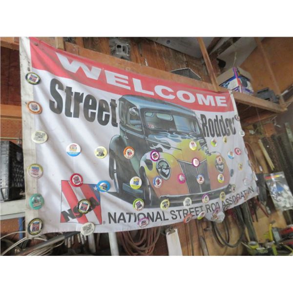 Streeet Rod Assoc. Banner w/Buttons (2)