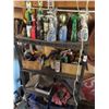 Image 1 : Black Plastic 4 Shelf Racks w/Asst. Contents
