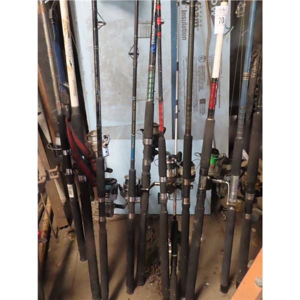 11-Asst. Fishing Pole w/Reel - 11 X $