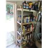 Image 1 : White Plastic 4 Shelf Rack w/Asst. Contents