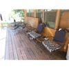 Image 1 : Black Patio Dining w/4 Chairs /2 Easy Chairs/Cart Set