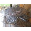 Image 3 : Black Patio Dining w/4 Chairs /2 Easy Chairs/Cart Set