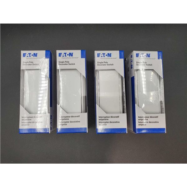 Eaton Single Pole Decorator Switch (4ct)