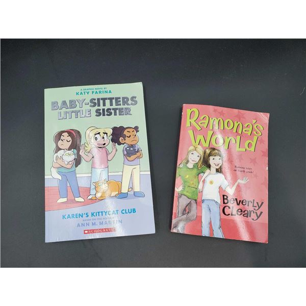 Lot of 2 Youth Reading Books, Ramona's World & Baby Sitters Little Sister