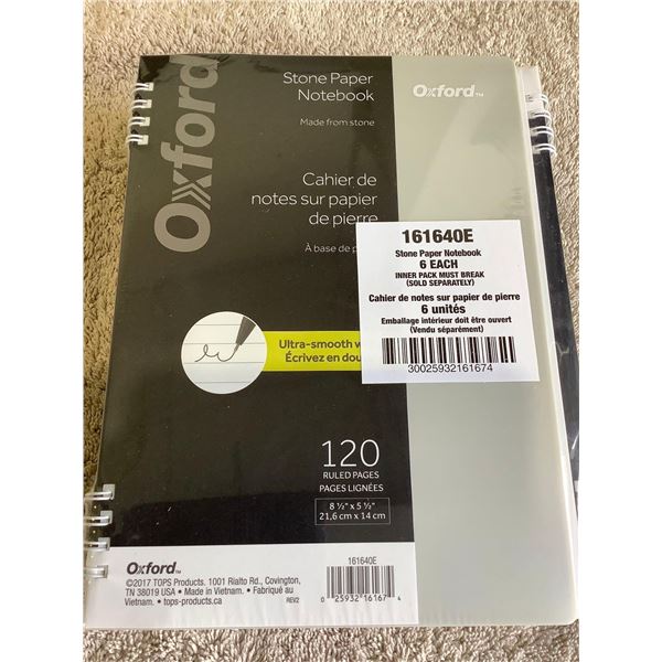 Oxford Stone Paper Lined Notebook Pack of 6 Books