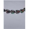 Image 2 : Ladies Black Opal Cabochon 10 Carat Tennis Bracelet set in .925 Silver with Certificate Valued $1800