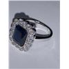 Image 3 : Ladies .925 Blue Topaz 1.05 Carat Solitaire cluster dress ring size 7
