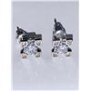 Image 1 : Set of Boxed .65 Carat Solitaire Earrings .925 Silver
