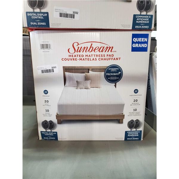 Sunbeam Heated Mattress Pad QUEEN OPEN BOX SOLD AS IS