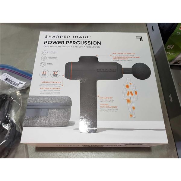 Sharper Image Rechargeable Deep Tissue Massager w/ carry case -OPEN BOX - SOLD AS IS