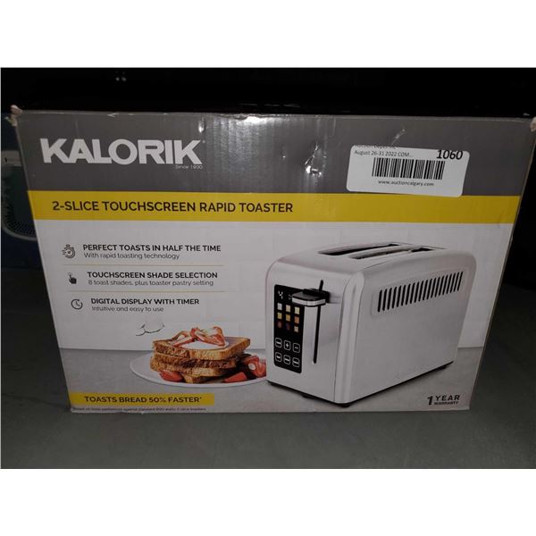 Kalorik 2 Slice Touch Screen Toaster - OPEN BOX - SOLD AS IS