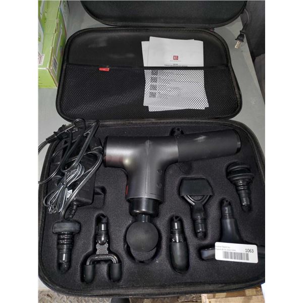 Hi5 Rechargeable Deep Tissue Massager w/ carry case OUT OF BOX - SOLD AS IS