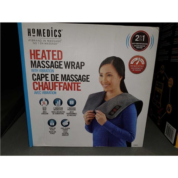 Homedics Heated Massage Wrap with Vibration - OPEN BOX - SOLD AS IS