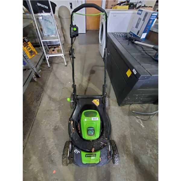 Greenworks Pro 80 Volt  21" Lawnmower -  UNTESTED, OUT OF BOX, SOLD AS IS