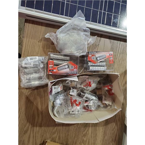 Assorted Lot of Pipe Fittings & Screw Shields- SOLD AS IS