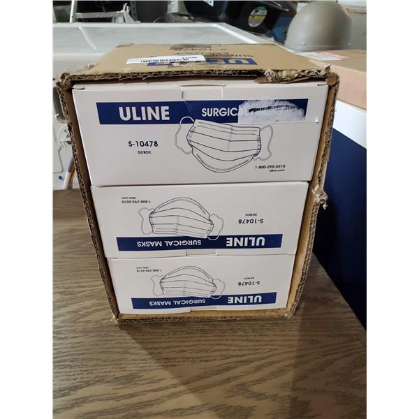 Uline S-10478 Surgical Face Masks 6 boxes - 50 per box