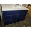 Image 1 : New 4 Drawer Single Cabinet Bathroom Vanity with Marble Sink 48/37/21" - OUT OF BOX - SOLD AS IS