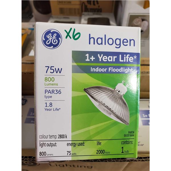 NEW GE Halogen Indoor Floodlight (75w x 6)