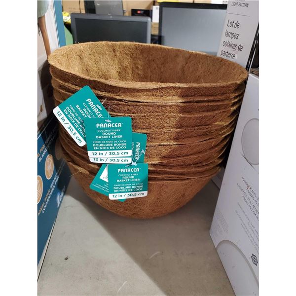 Lot of 12 coconut Hair Round Flower Basket Liners