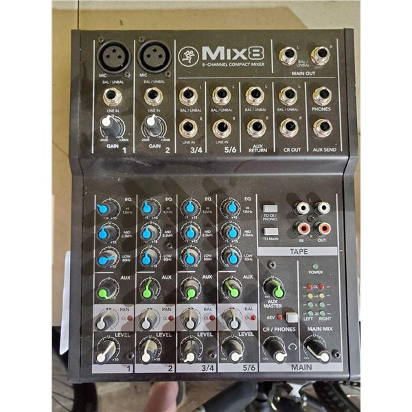 Mackie Mix Series Mix8 8-Channel Mixer - OUT OF BOX - SOLD AS IS