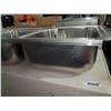 Image 2 : NEW - Stainless Steel Dual Sink with Built In Scrub Board - 46L x 19.5W x 6 x 75D