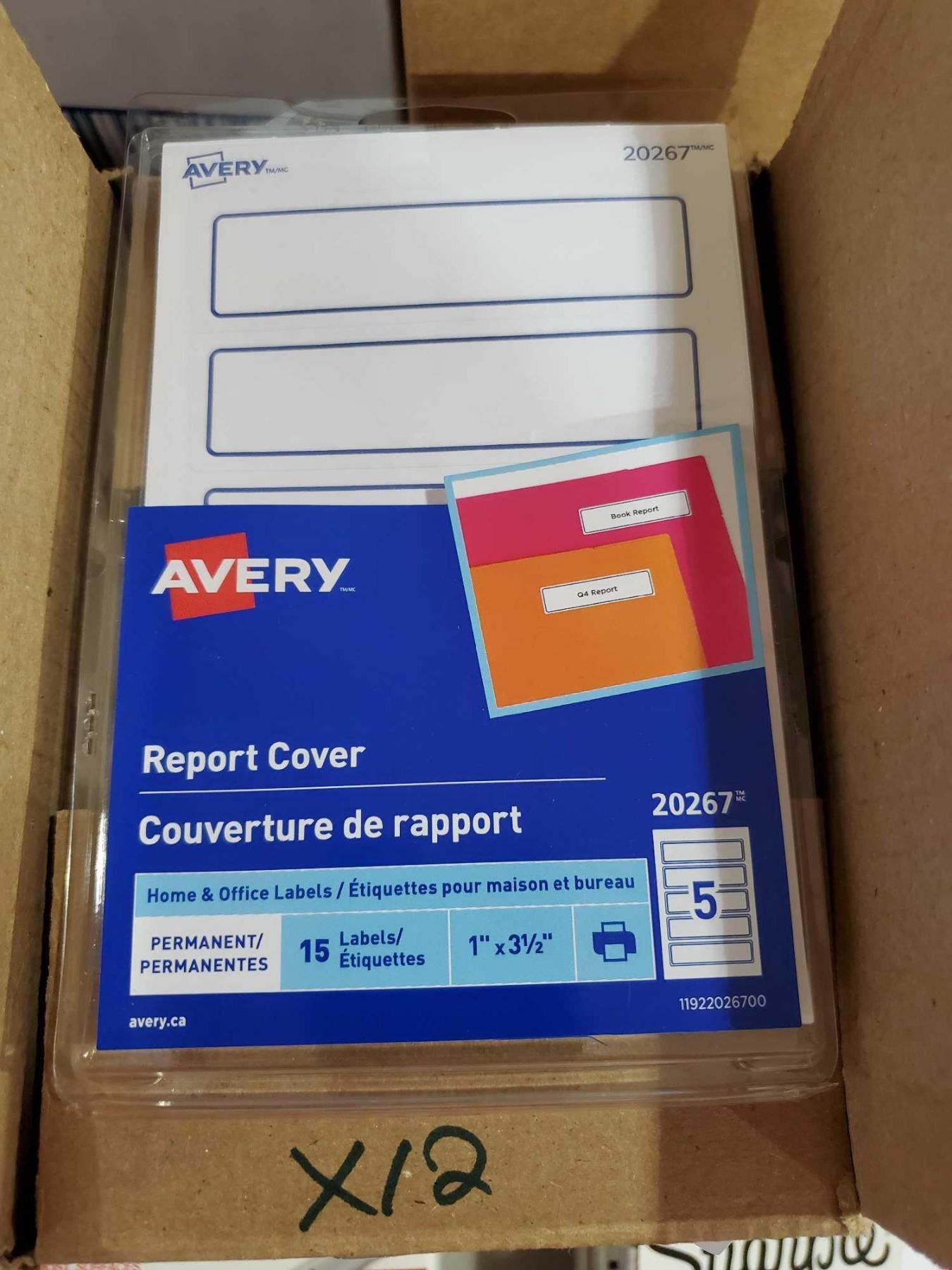Avery Report Cover Printable Labels 12 packs of 15 Stickers