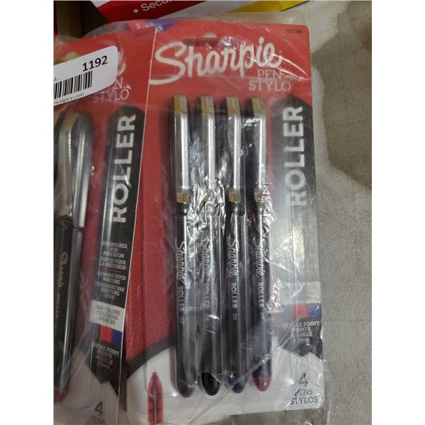 Sharpie Roller Pens - 6 Packs of 4 pens - Red - Blue - Black