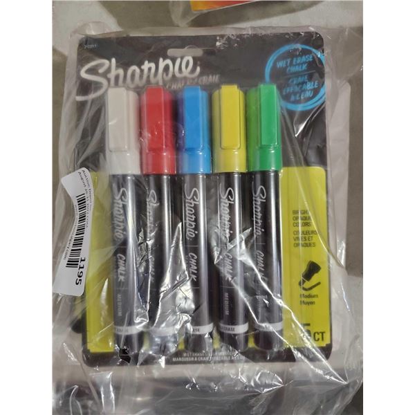 Sharpie Wet Erase Chalk Markers - 4 packs of 5 markers