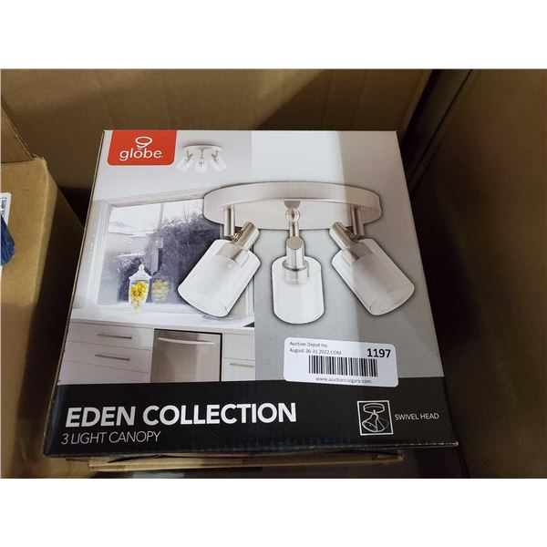 Globe Eden Collection 3 Light Canopy Fixture - OPEN BOX - SOLD AS IS