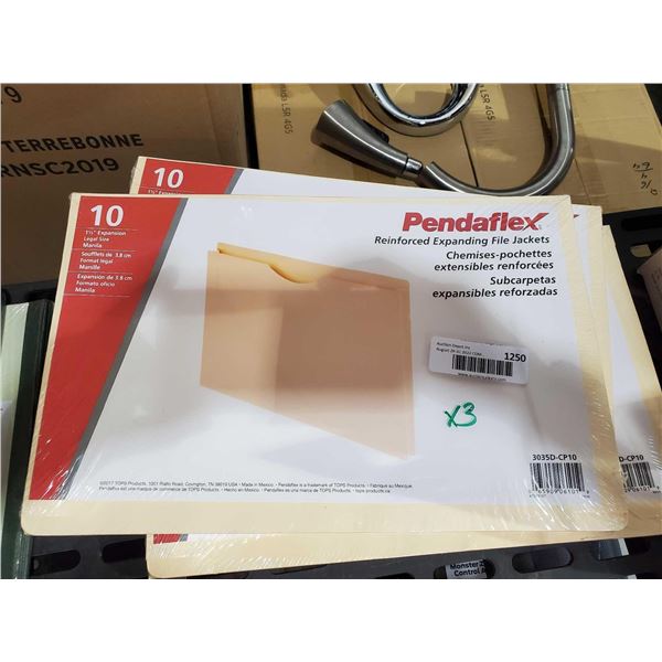 Pendaflex Reinforced Letter Size expanding File Jackets - Lot of 3