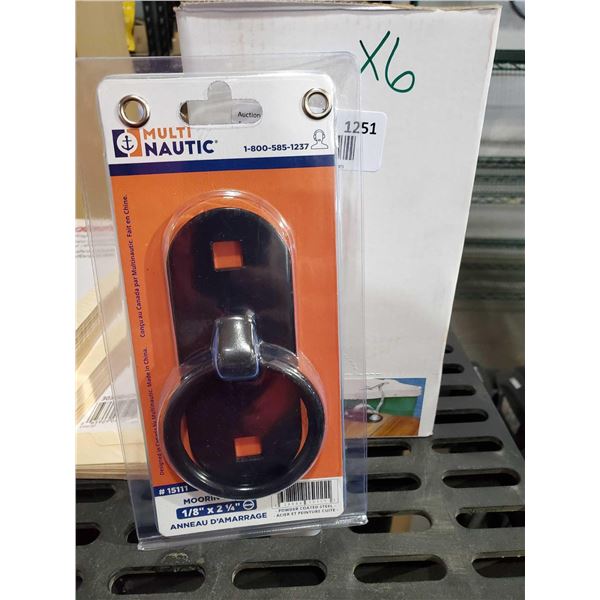 NEW Multi Nautic 1/8" x 2-1/4" Mooring Anchors.  Lot of 6