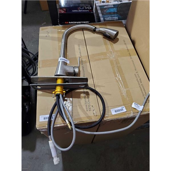 Kohler Single Post Kitchen Sink Faucet with Retractable Sprayer - OUT OF BOX - SOLD AS IS