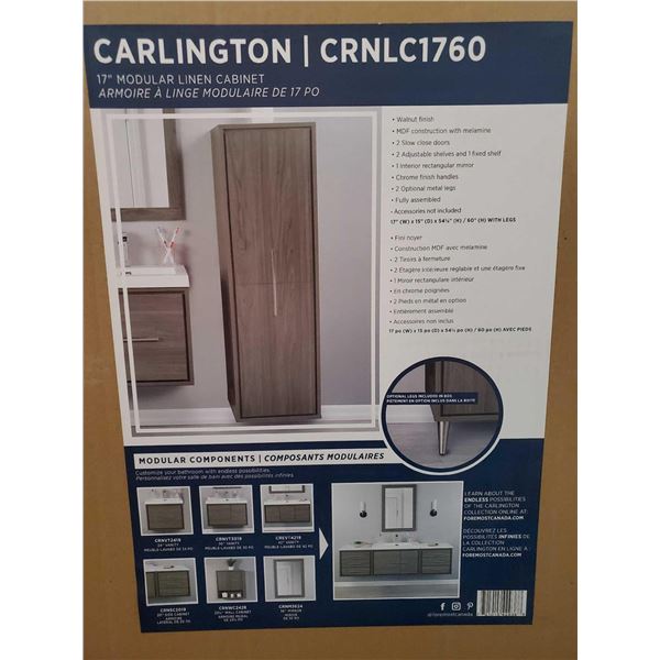NEW Carlington 17" Linen Cabinet - Walnut