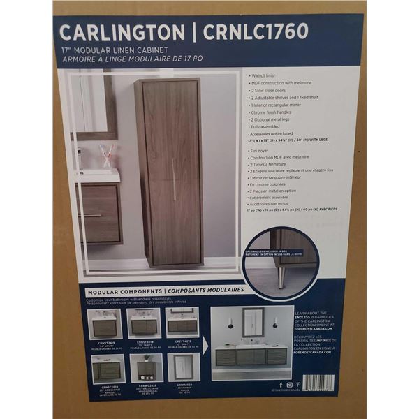 NEW Carlington 17" Linen Cabinet - Walnut