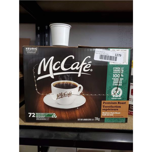 McCafe Keruig Coffee Pods 72 Per box