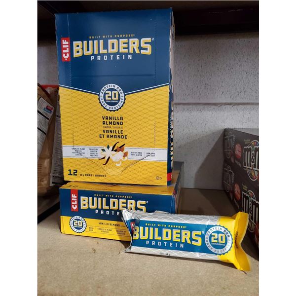 Cliff Builders Vanilla Almond Protein Bars 2x(12 x 68g)