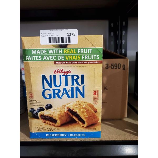NutriGrain Blueberry Cereal Bars 3X 590g